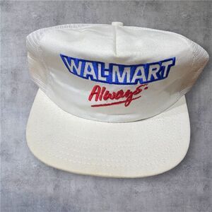 USA Vintage 80s NWT Walmart Always White Trucker Cap Hat Men's Size OS